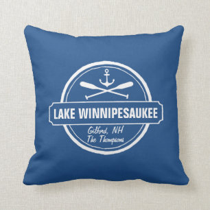 Cojín Decorativo Ciudad de encargo de Winnipesaukee NH del lago,