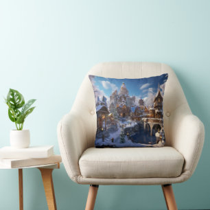 Cojín Decorativo Ciudad de Invierno de Fantasy