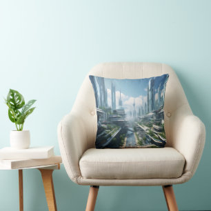 Cojín Decorativo Ciudad del futuro
