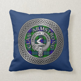 Cojín Decorativo Clan Armstrong Escudo y Tartan Knot