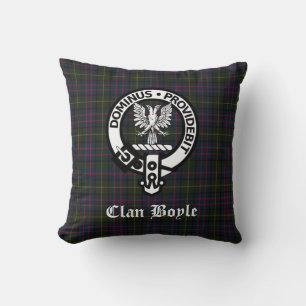 Cojín Decorativo Clan Boyle Escudo Badge & Tartan