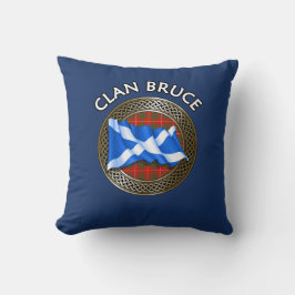 Cojín Decorativo Clan Bruce Tartan Knot & Flag