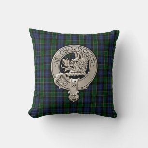 Cojín Decorativo Clan Campbell Escudo y Breadalbane Tartan