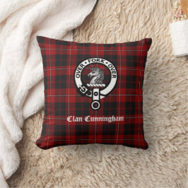 Cojín Decorativo Clan Cunningham Escudo Badge y Tartán