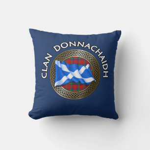 Cojín Decorativo Clan Donnachaidh Robertson Tartan Knot & Flag