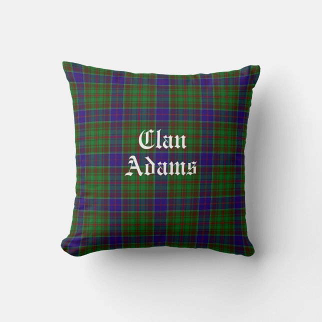 Cojín Decorativo Clan escocés Adams Tartan (Anverso)