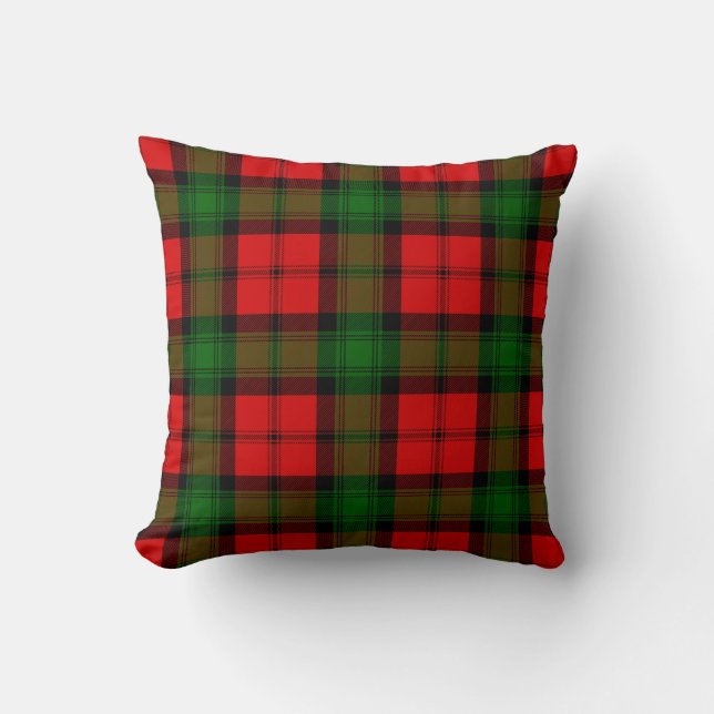 Cojín Decorativo Clan escocés Kerr Tartan Plaid (Anverso)