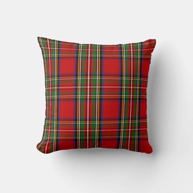 Cojín Decorativo Clan escocés Stewart Tartán Plaid (Anverso)