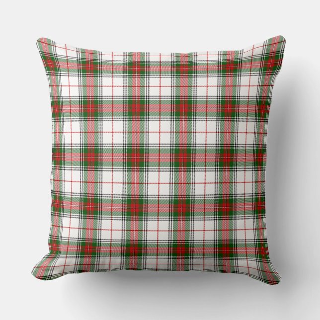 Cojín Decorativo Clan festivo Stewart Tartán Plaid Pillow (Anverso)