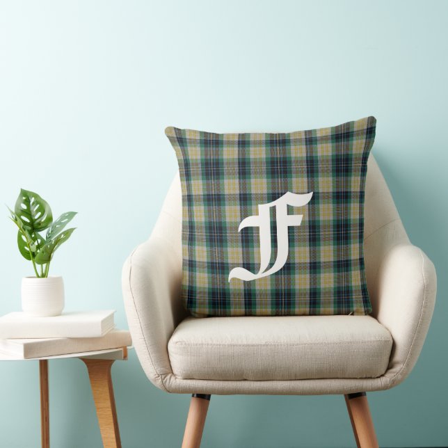 Cojín Decorativo Clan Fitzpatrick Tartan Plaid Monogram (Silla)