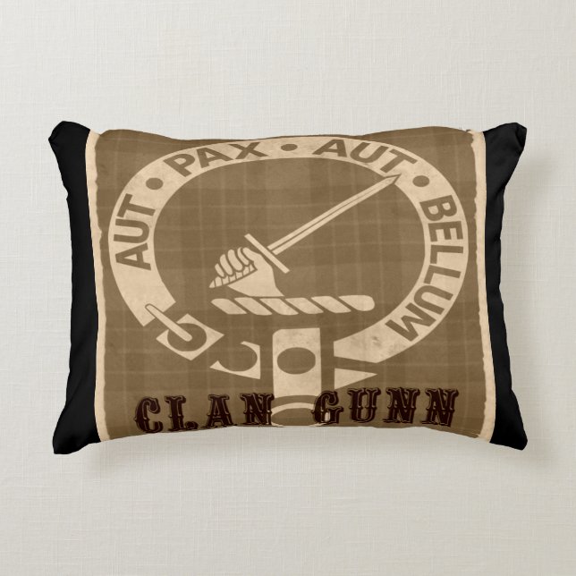 Cojín Decorativo Clan Gunn Sepia (Anverso)