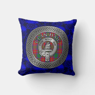Cojín Decorativo Clan Haig Escudo y Tartan Knot