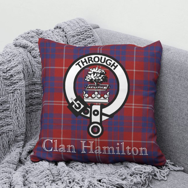 Cojín Decorativo Clan Hamilton Escudo y Tartán (Subido por el creador)