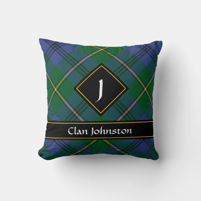 Cojín decorativo Clan Johnston Tartan (Anverso)