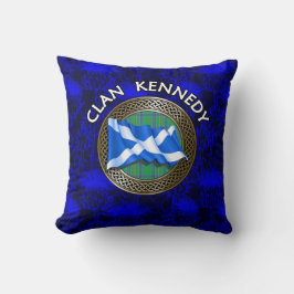 Cojín Decorativo Clan Kennedy Tartan Knot & Flag