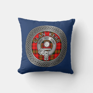 Cojín Decorativo Clan Kerr Escudo y Tartan Knot
