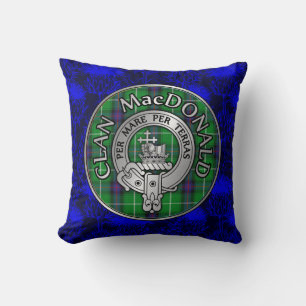 Cojín Decorativo Clan MacDonald Escudo y Tartán