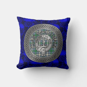 Cojín Decorativo Clan MacDowall Escudo & Tartan Knot