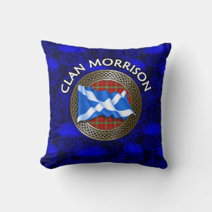 Cojín Decorativo Clan Morrison Tartan Knot & Flag