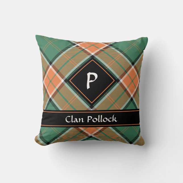 Cojín decorativo Clan Pollock Tartan (Anverso)