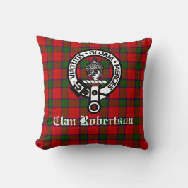 Cojín Decorativo Clan Robertson Escudo Badge y Tartán