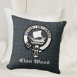 Cojín Decorativo Clan Wood Escudo y Tartán