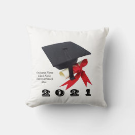 Cojín Decorativo Clase de 2021 Día de Graduación antes de 20x20