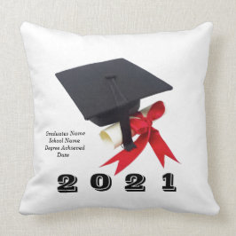 Cojín Decorativo Clase de 2021 Día de Graduación antes de 20x20