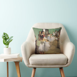 Cojín Decorativo Clase de Baile de Degas, Impresionismo Antiguo Bal