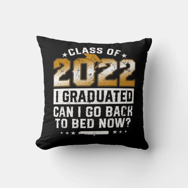 Cojín Decorativo Clase de graduado de 2022 (Anverso)