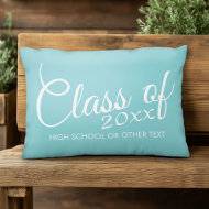 Cojín Decorativo Clase personalizada para graduación o reunión Aqua
