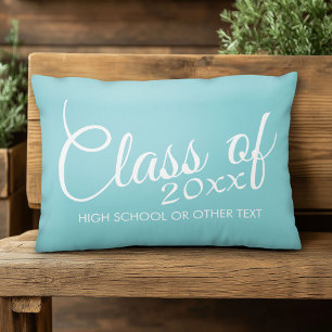 Cojín Decorativo Clase personalizada para graduación o reunión Aqua
