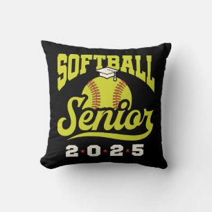 Cojín Decorativo Clase Senior de Softball de 2025