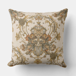 Cojín Decorativo Clásico, Adorno de Lujo, Gris Beigi Dorado