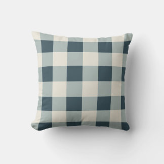 Cojín Decorativo Clásico Blue Farmhouse Gingham Style
