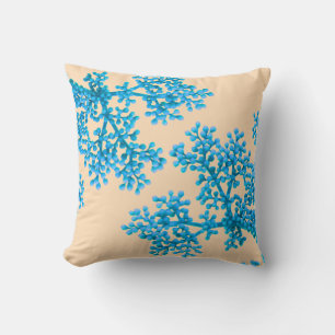 Cojín Decorativo Clásico Coral Azul Costero