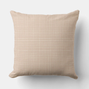 Cojín Decorativo Clásico Cuadro de Gingham Rosa Polvo Niña Bebé