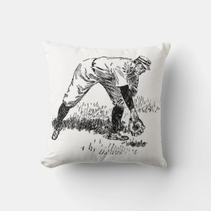 Cojín decorativo clásico de béisbol de doble cara
