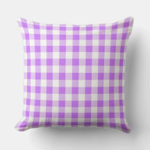 Cojín decorativo clásico de Lilac Gingham