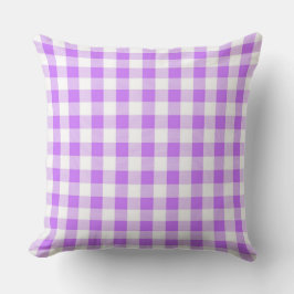 Cojín decorativo clásico de Lilac Gingham