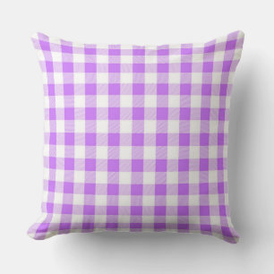 Cojín decorativo clásico de Lilac Gingham
