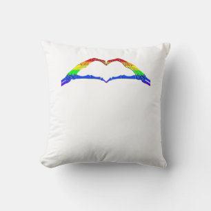 Cojín Decorativo Clásico del corazón de las manos óseas