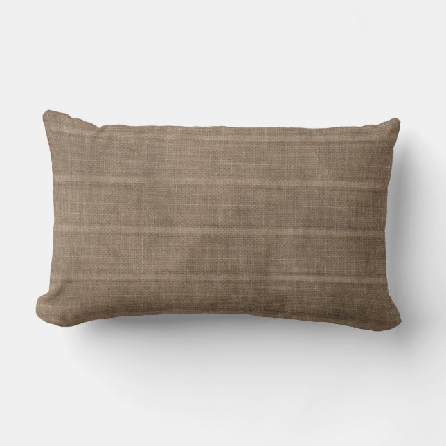 Cojín decorativo clásico Faux Linen Brown (Anverso)