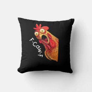 Cojín Decorativo Clásico Gráfico Vintage F-Caw-F-Pollo