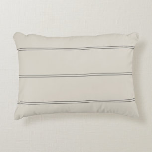 Cojín Decorativo Clásico Gris Triple Raya