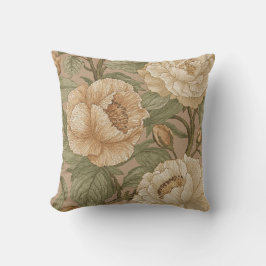 Cojín Decorativo Clásico, Hermoso Patrón de Flores, Flor de Oro Sal
