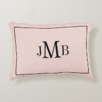 Clásico, Monogramo rosa de color rosa Acento Almoh