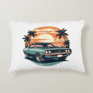 Cojín Decorativo Clásico Muscularmente Car Retro Estilo Vintage