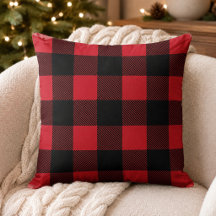 Clásico Plaid Rojo Negro Búfalo Navidad
