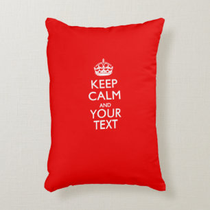 Cojín Decorativo Clásico Red KEEP CALLM Y su texto para regalo de G